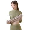 2 Piezas/Set Invierno Woemn Set de Ropa Interior Térmica Cuello Medio Alto Sin Costuras Manga Larga