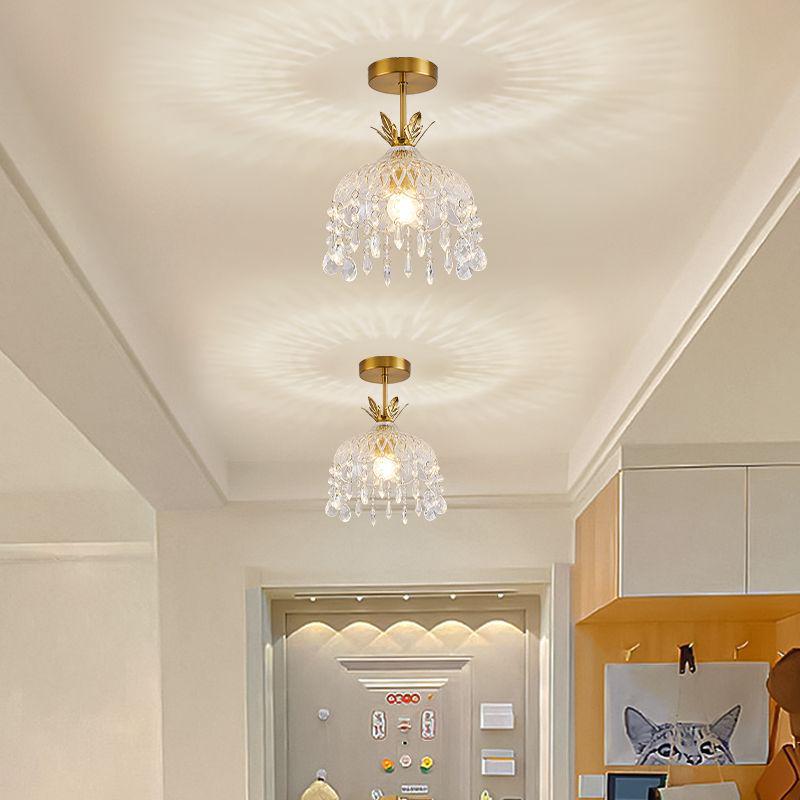 Vintage French Crystal Pendant Light for Entrance, Hallway, Balcony, Bedside, and Bar