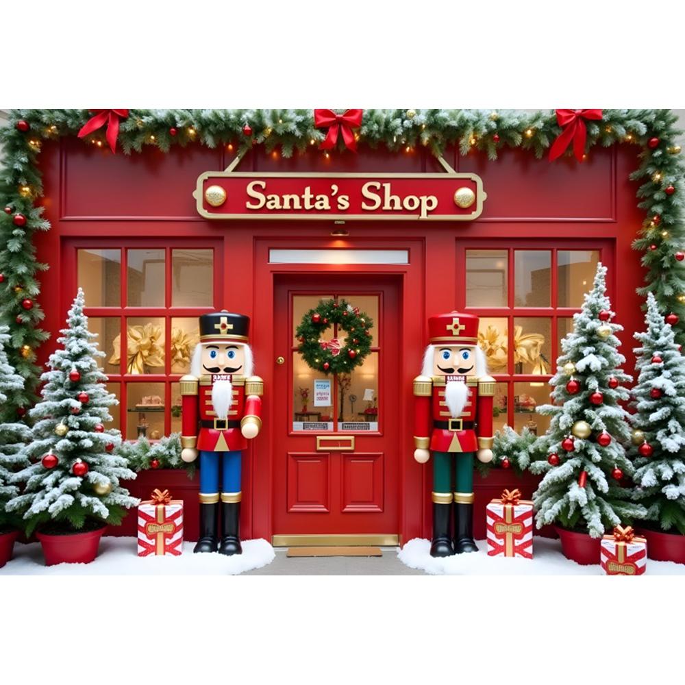 Christmas Candy Toy Store Christmas Tree Gift Theme Banner Background Birthday Party Decoration Photography Background Cloth 5