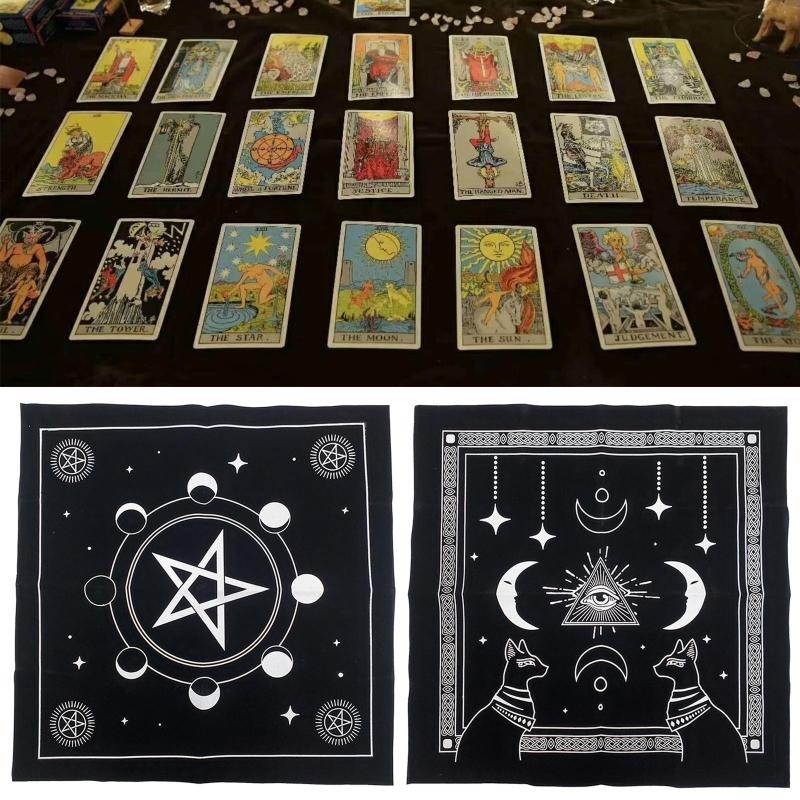Square Flannel Tarot Altar Cloth Card Board Game Astrology for Oracle Card Pad Table Cover Card Mat Divination Tableclot
