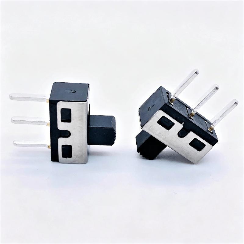 10Pcs 1P2T Vertical 2-Position 3-Pin Straight Pin Ss12E08Bg5 Toggle Switch High Curren Ss12D10G3 Handle Height 3Mm