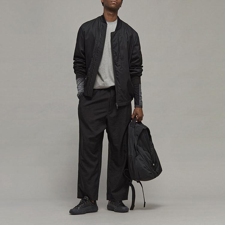 Y-3 FW22 Solid Color Logo Patch Round Neck Short Sleeve T-Shirt Men Tops Gray IB4786