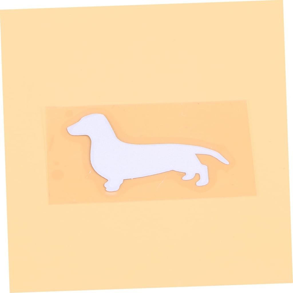 FELTECHELECTR SEAL REFLECTIVE CAR STICKER STICKER C075 Dachshund White