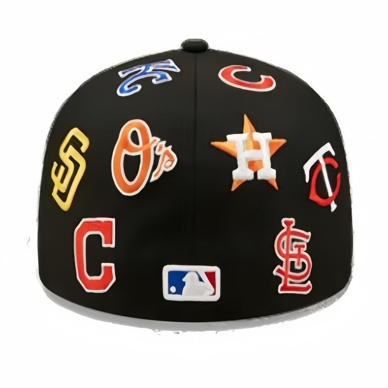 PouChangAnFo Ingrosso Transfrontaliero Ricamo 3D Squadra di Baseball Lega di Baseball Cappellino Chiuso Taglia Cappellino a Bordo Piatto