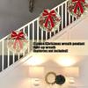 Glowing Plastic Christmas Wreath Ornament Traditional Festival Decors For Home Party Gift Indoor Outdoors Use