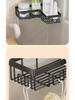 Non-Drill Wall-Mounted Bathroom Shelf: Double-Layer Movable Storage for Toiletries