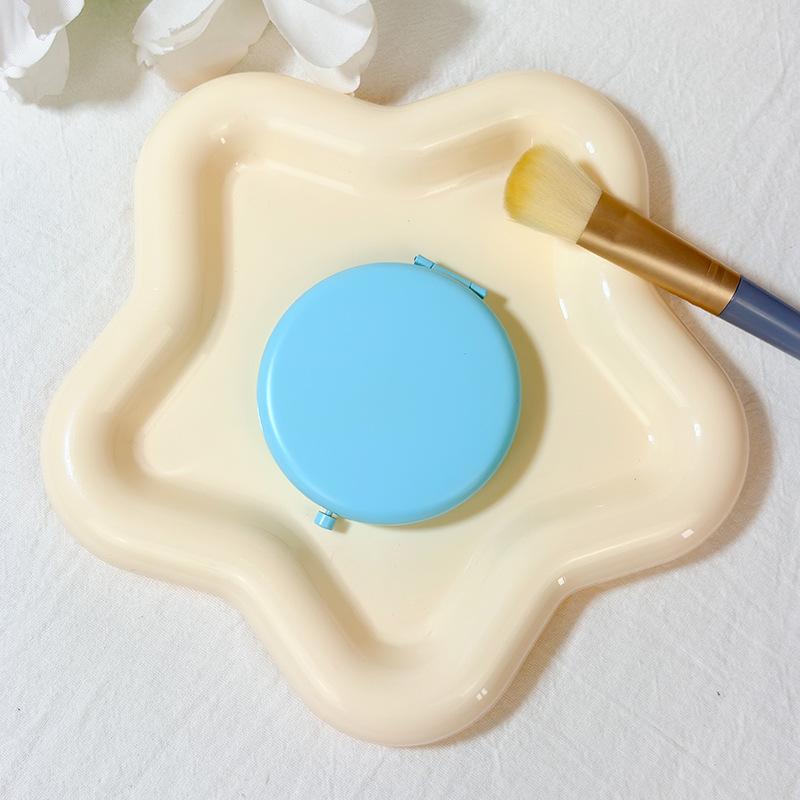 Metal Folding Compact Mirror, Double Sided Portable Small Makeup Mirror for Purse