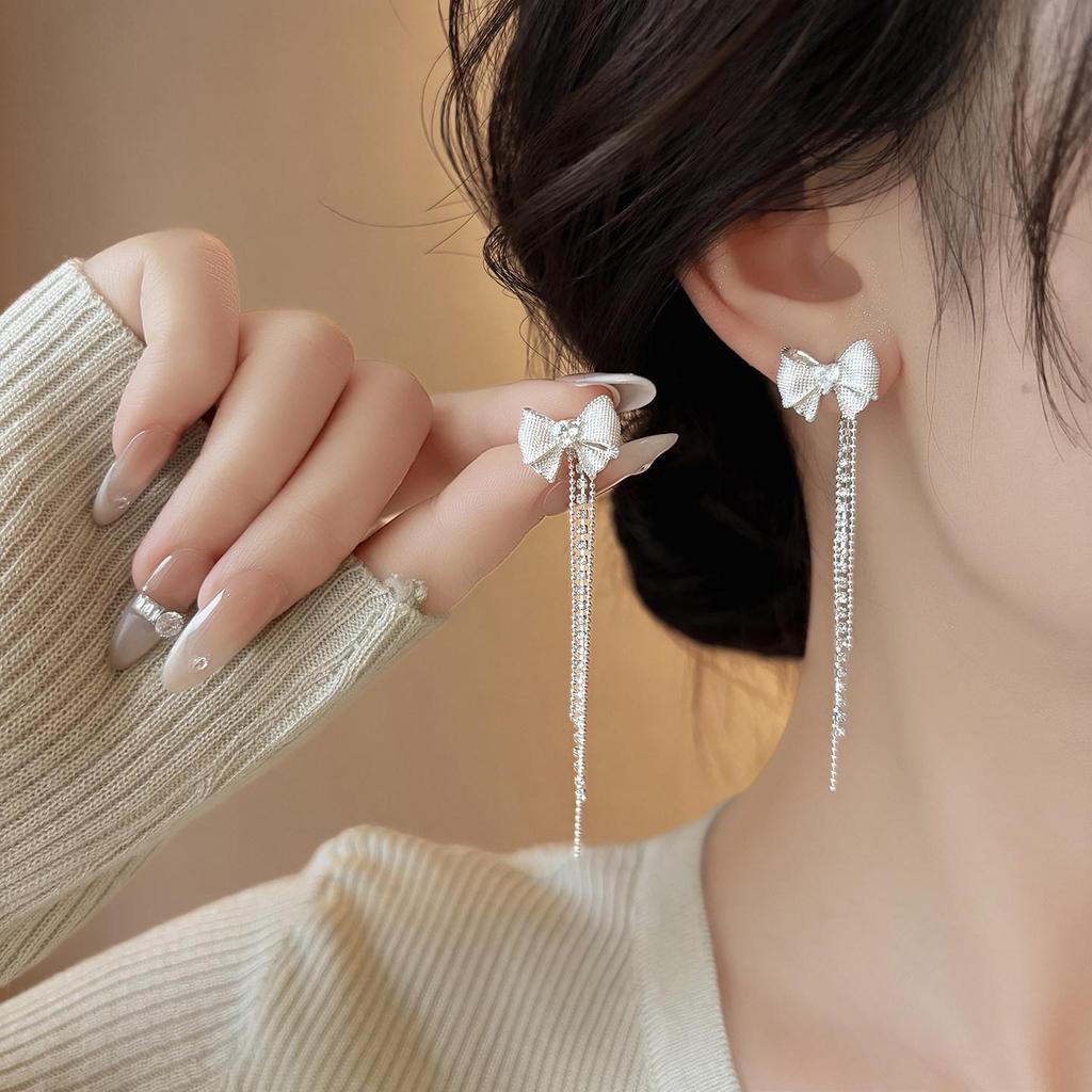 Sweet Dream Flowing Light: Super Fairy Bow Tassel Stud Earrings 2026 – Unique and Beautiful Accessories for Women