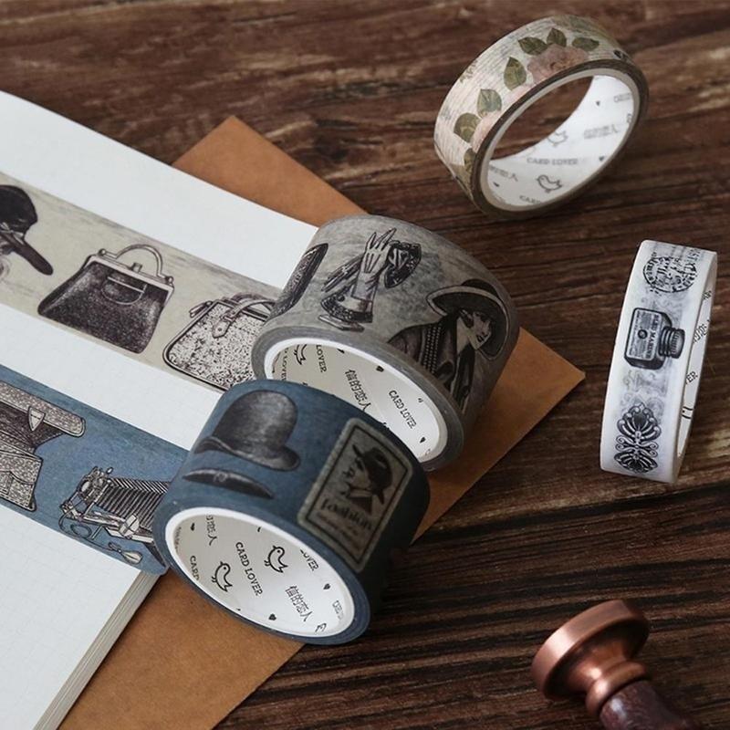 15/30 / 40mm * 7m Vintage Gothic Age Washi Tape DIY Decorative Scrapbooking Sticker Planner Masking