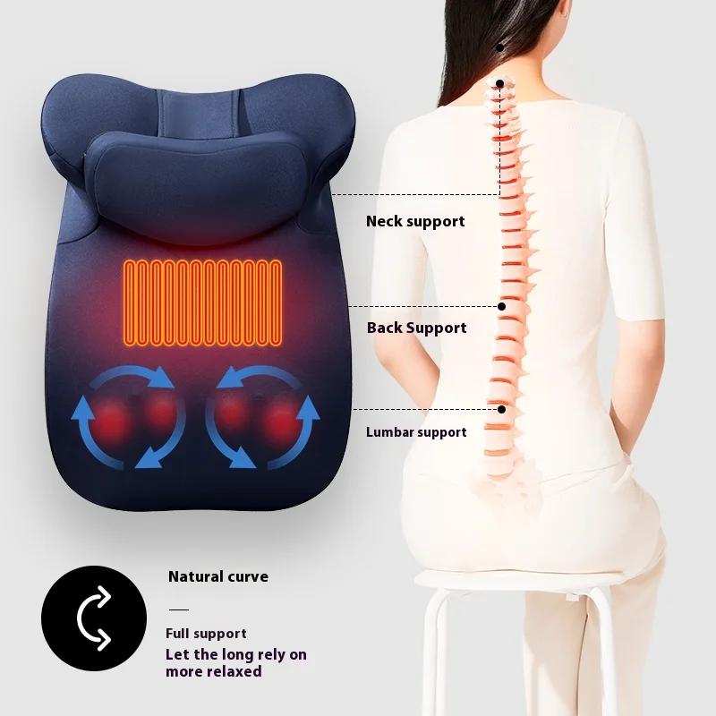 Home Waist and Neck Protection Sleeping Pillow, Electric Waist Hot Compress, Lumbar Support Massager, Multifunctional Nap Pillow