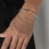 European-American Tassel Armband: 18K Gold U-Shaped Titanium Steel Bracelet