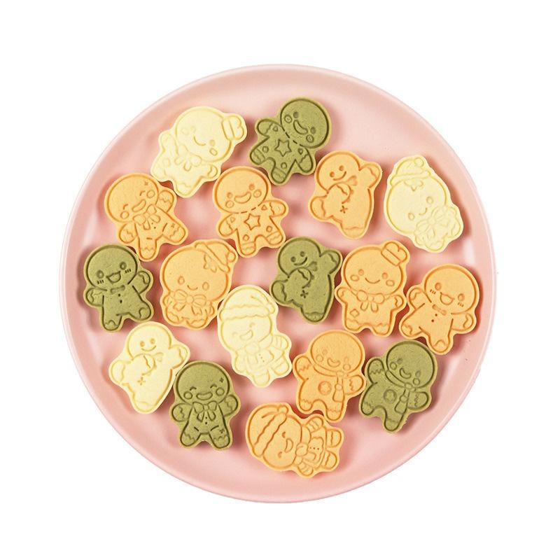 8 Stück/Set Weihnachtsplätzchenausstecher Lebkuchenmann Keksform Neujahrsparty Fondant Backdekorationswerkzeug DIY Kuchen Dekoration