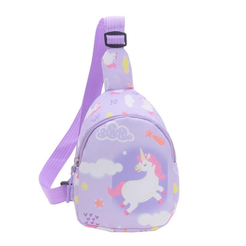 Cartoon Kids Chest Bag With Polyester Material And Breathable Design For Preschool Children