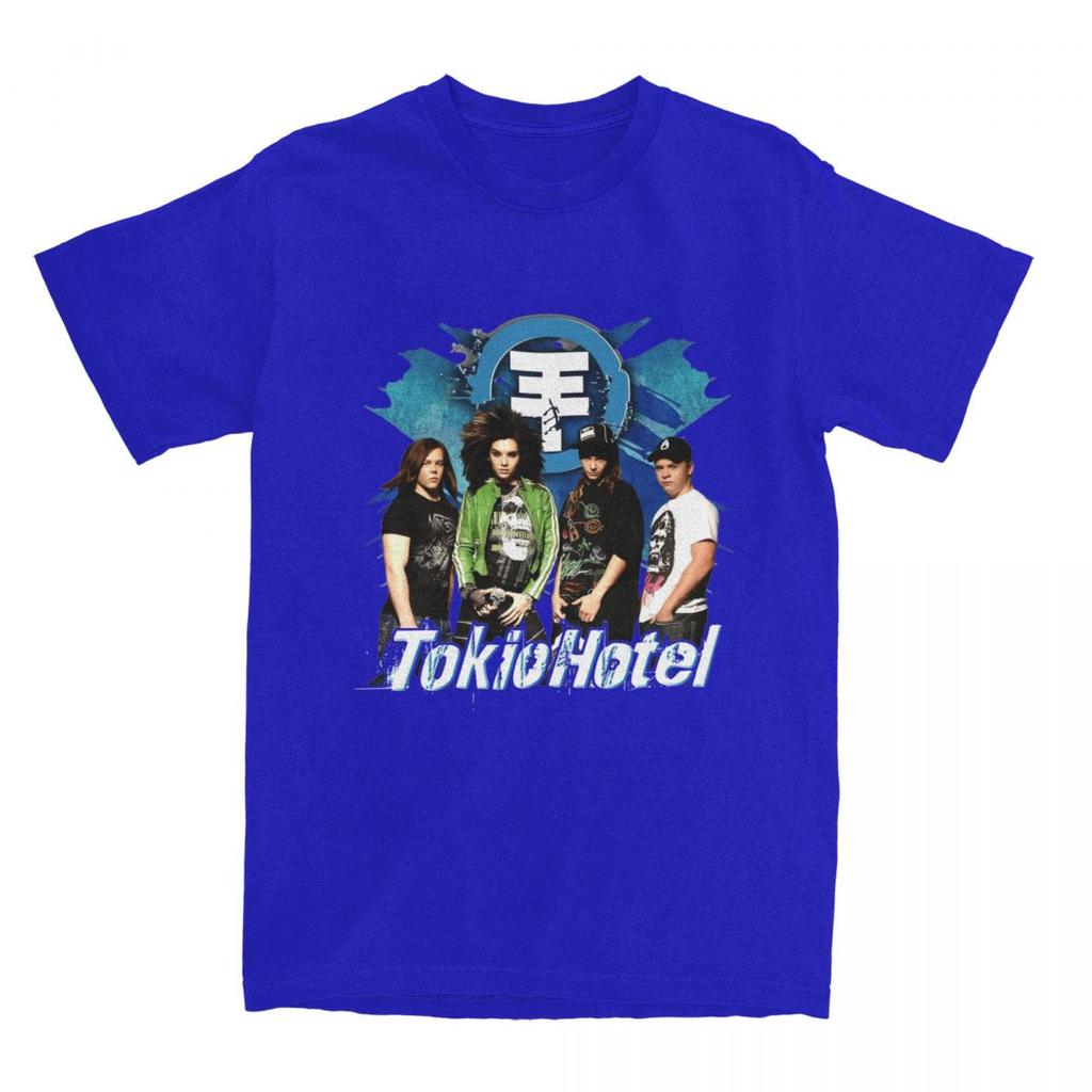 Man TShirt Tokio Hotel TShirts Leisure German Music Band Summer Tee Shirt Vintage Pattern Cotton Tops Plus Size 6XL