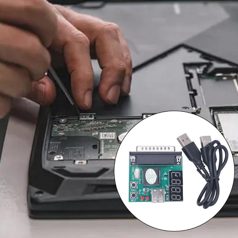 Computer Fault Test Card 4 Digit Parallel Port Diagnostic Card for Laptops Motherboards Wide Compatibles