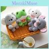 Adorable Koala Rabbit Frog Pendant Toy With Short Plush Fabric For Backpack Decor