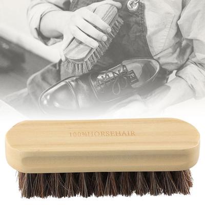 Brosse en Bois à Poils de Cheval Brosse de Polissage pour Détails de Voiture Poignée de Siège Tableau de Bord Toit Nettoyage Brosse de Lavage de Voiture Haut de Gamme