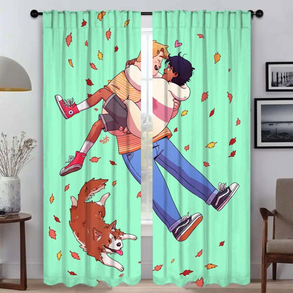 Tulle for Bedroom Heartstoppers Elegant Room Curtains 2 Pieces Partition Window Curtain Home Interior Curtains Shades Living