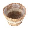 Decorative Basket Diameter 17.5cm, Height 12cm Straw Plant Basket Fresh Greenery Display Home Decor Enhancements