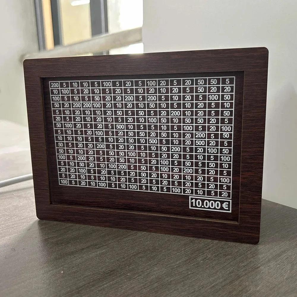 Money Box Wooden Piggy Bank Money Container for Cash Saving Treasure Coin Case 1000/5000/10000 Euro Helps The Habit of Saving