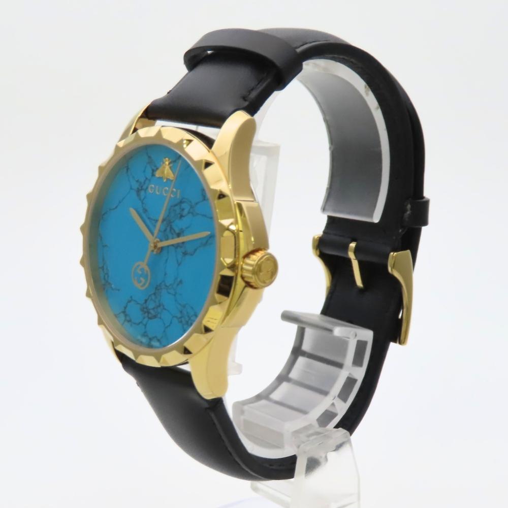 Used GUCCI Watches Bee 126.4 Stainless Steel/leather gold black