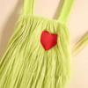 Christmas Green Hair Dress Costume Christmas Dress Set Party Play Costume