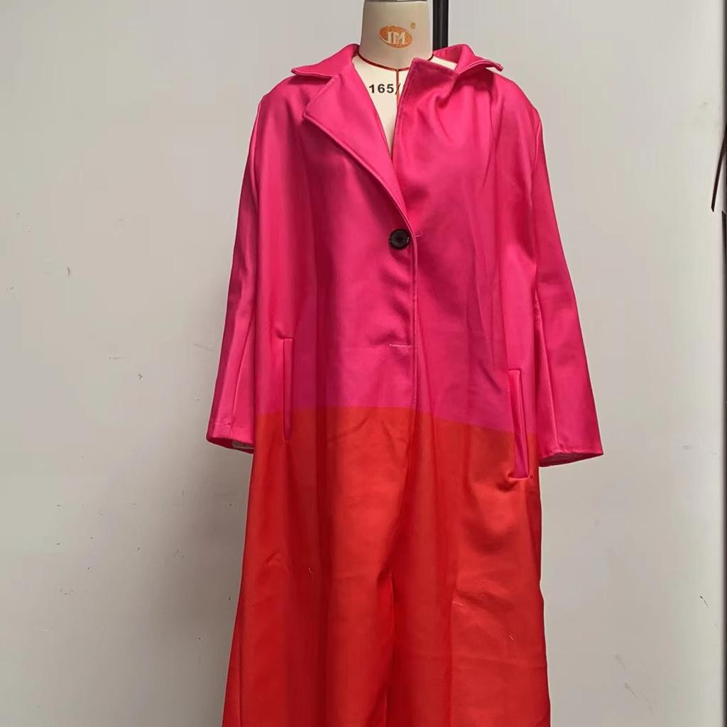 2026 New Women's Long Wool Blend Coat, Oversized Solid Color Casual Overcoat for Autumn Winter, Plus Size Warm Trench Coat