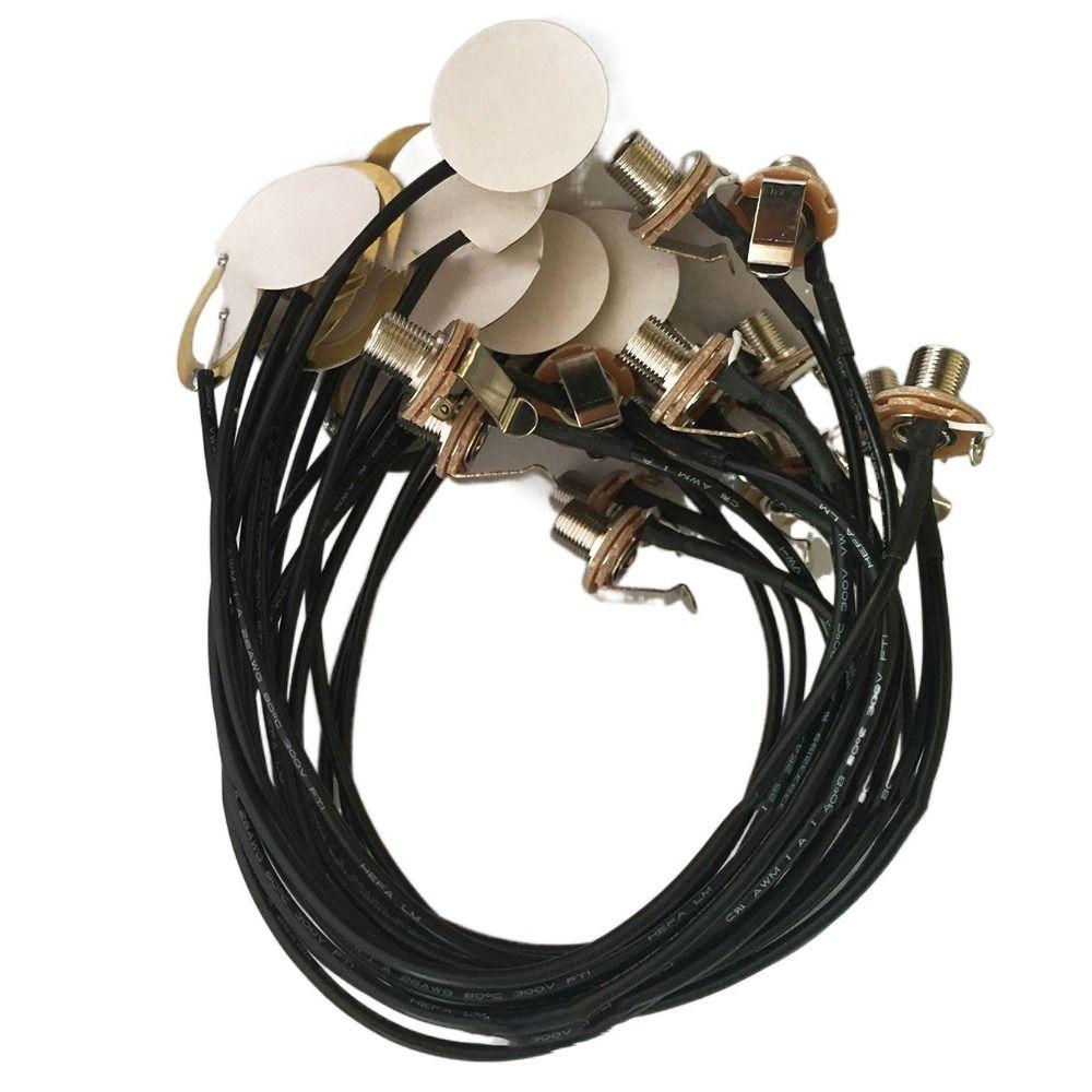 Output Jack Cigar Box Guitar Parts Prewired Amplifier Piezo Transducer Guitar Pickup Patch Pickup