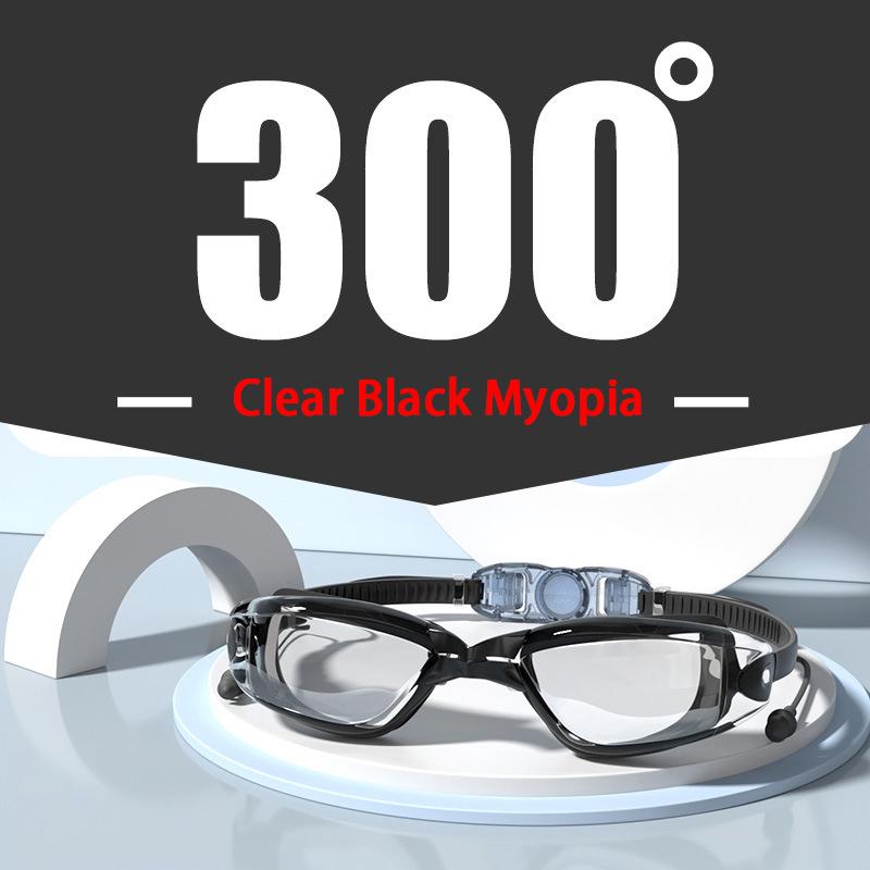 -1.5 Bis -7.0 Erwachsene Myopie Silikon HD Klare Linse Anti-Beschlag Schwimmbrille Schwimmbrille Kundenspezifisch Unterschiedliche Stärke Linkes Rechtes Auge