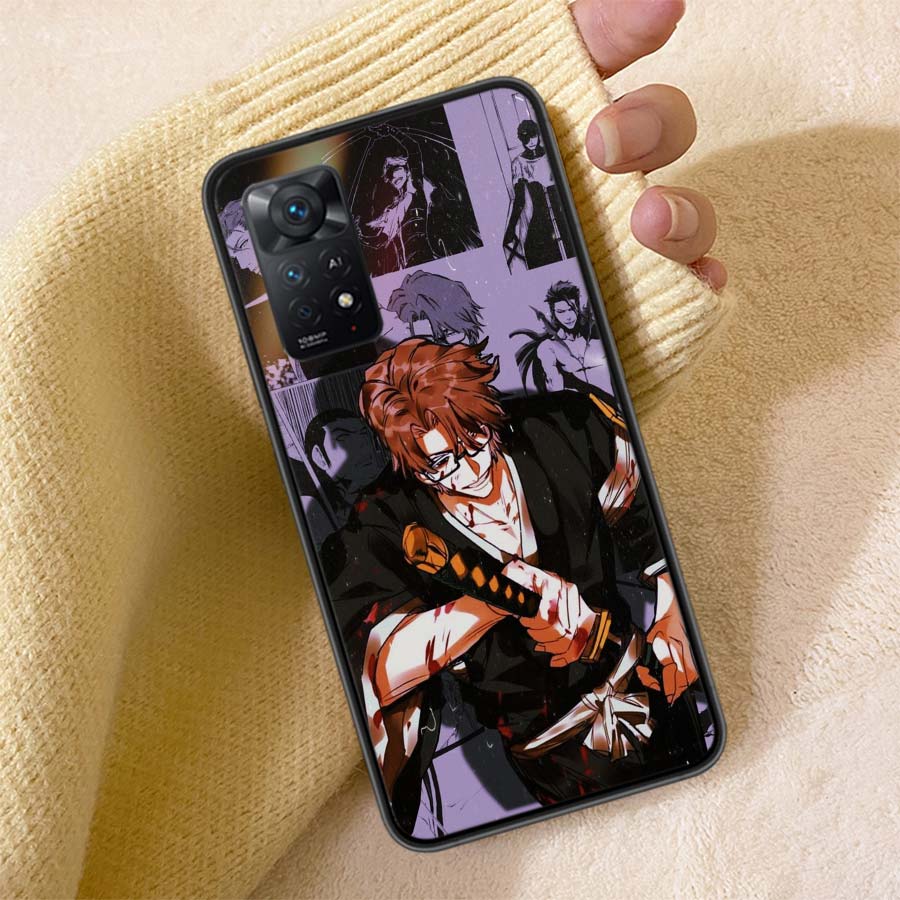 Bleach Aizen Sousuke Phone Case For Redmi Note 13 14 15 Pro Plus 12 13C 12C 15C 9 10 10C 9T 9C 9A TPU Soft Cover Clear Cell Case