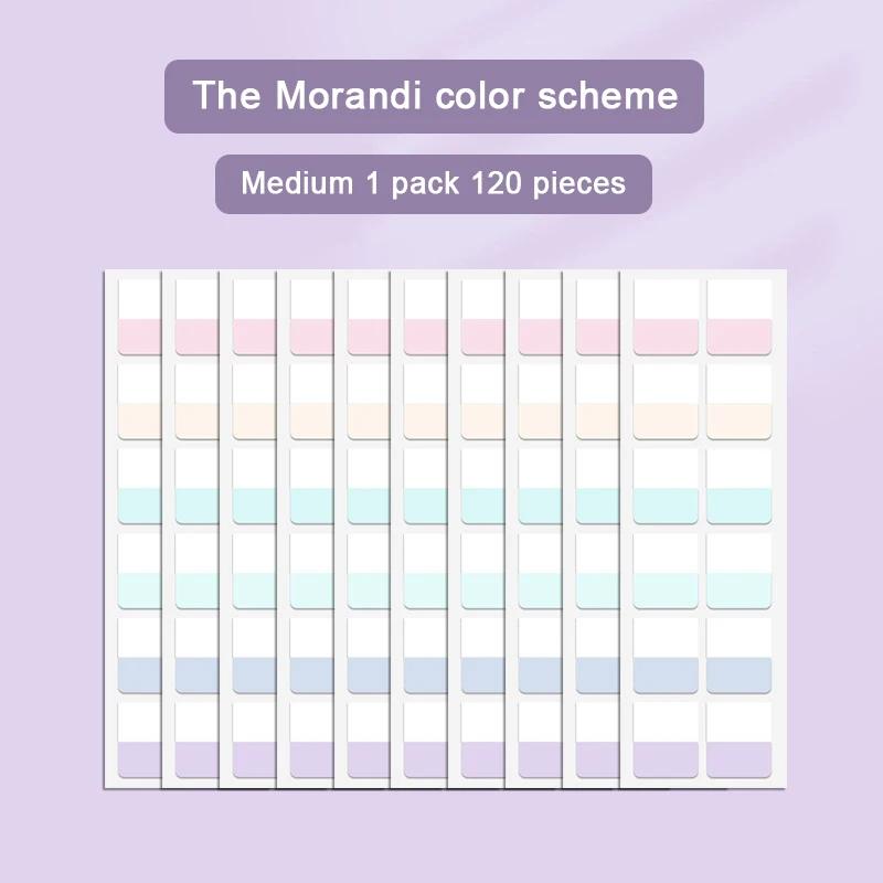 

60/120/240pcs Index Sticker Note Half Clear Smooth Writing Tags Marking Organizing Files Reusable Book Tabs Home/School/Office