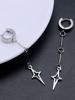 1pair Gothic Jewelry Cross Star Drop Earrings Punk Charms Stitching Rivet Earrings for Women Korean Fashion Accessories