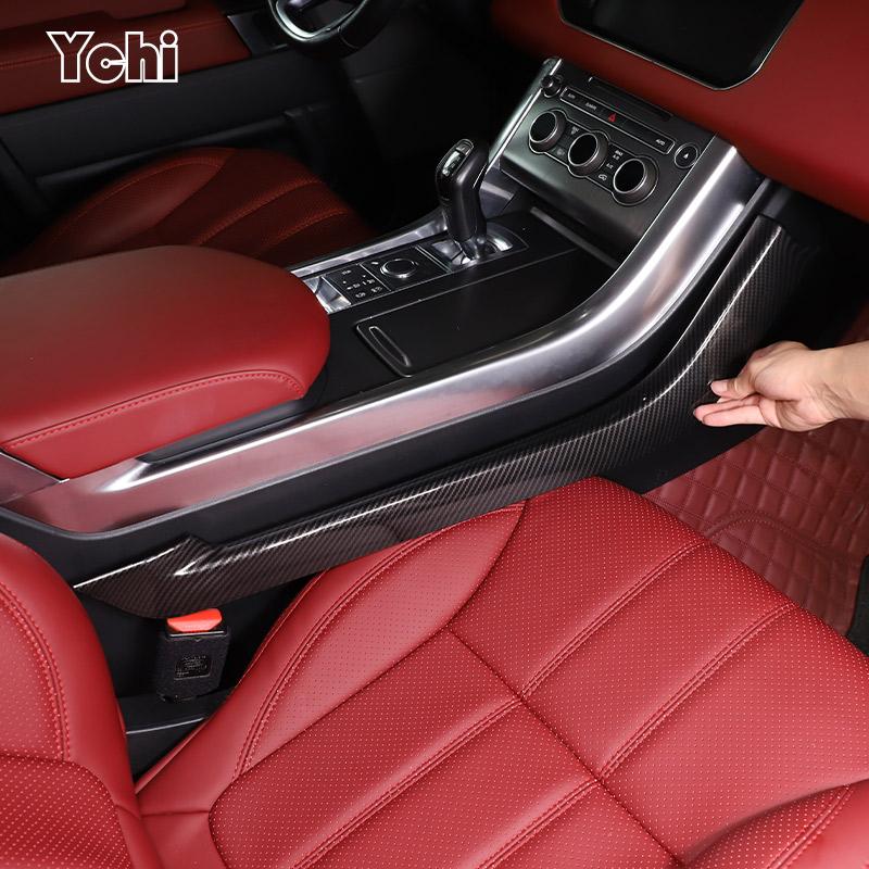 For Land Rover Range Rover Sport 2014-2026 ABS Carbon fiber/Matte Black Center Control Side Trim Strip Sticker Car Accessories