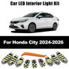 ZITWO 9Pcs Car Bulb Accessories For Honda City Hatchback Sedan 2024 2025 2026 LED Interior Light License Plate Lamp Kit