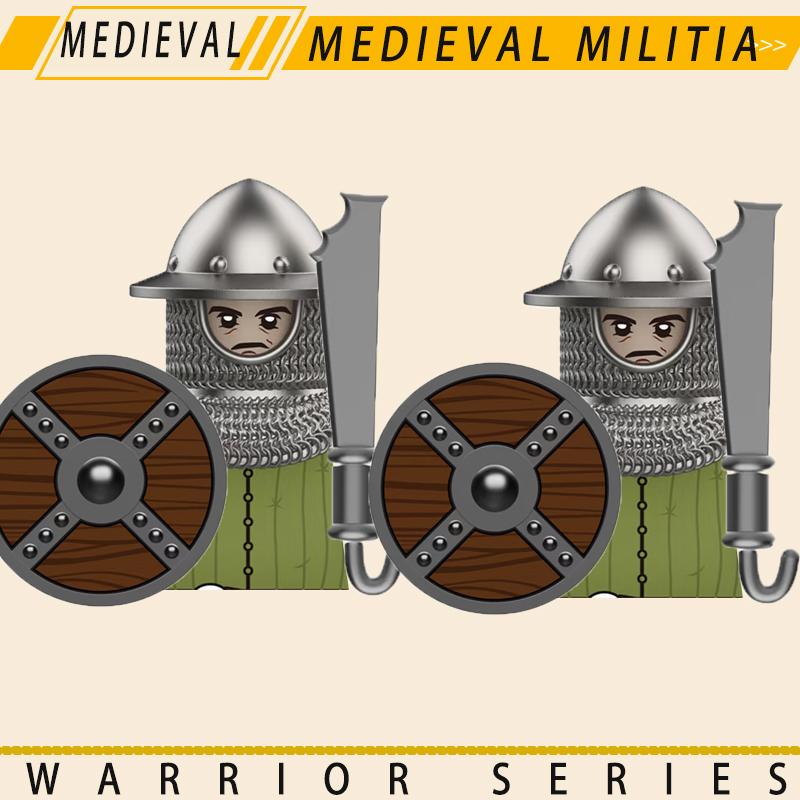 Medieval Military Knights Series Building Blocks Castle Army Soldier Figures Shield Sword Accessories Warrior Bricks Gifts Toys