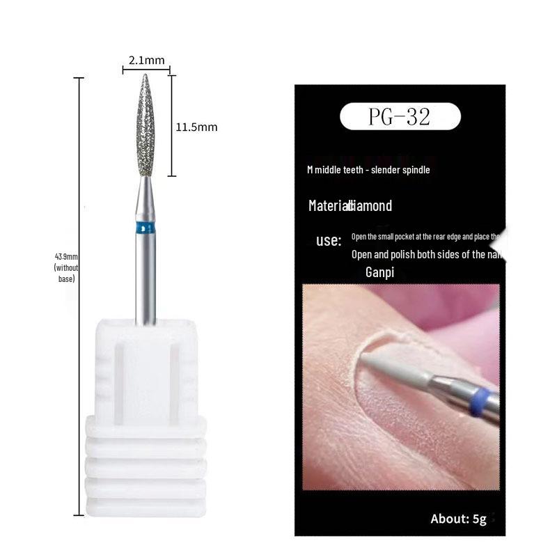 Russischer Diamantschleifer Maniküre-Werkzeug zur Nageloberflächen-Vorbehandlung