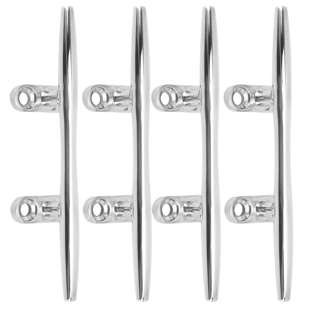 4Pcs Boat Mooring Cleat Sturdy Stainless Steel Dock Cleats for Marine Yachts Inflatable Yachts