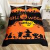 Halloween Decorations Duvet Cover Twin Cartoon Pumpkin Comforter Cover Lantern Ghost Quilt Cover Kids Boys Girls Holiday Gifts