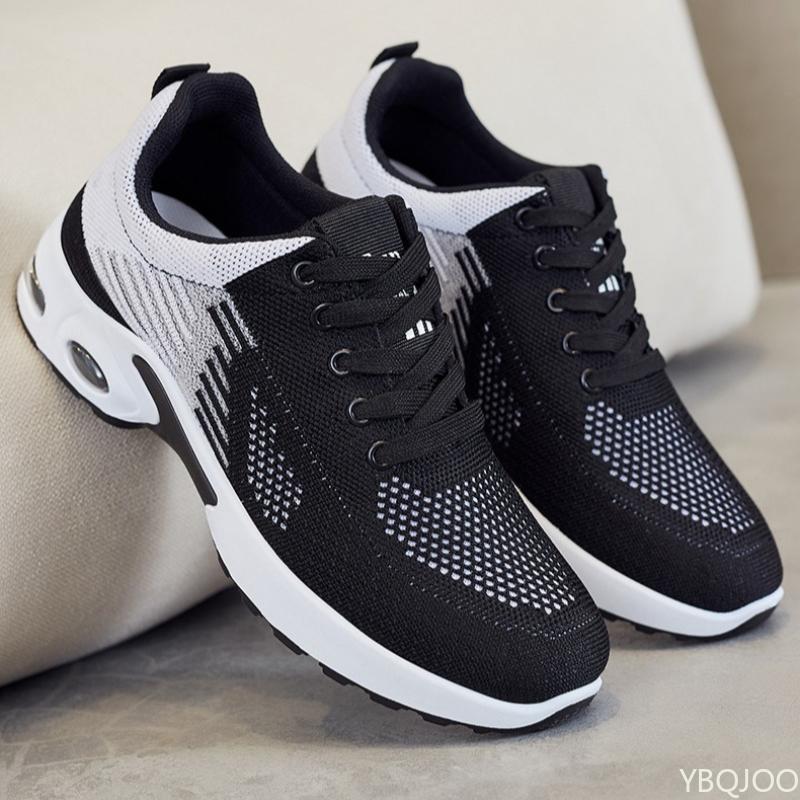 Summer Light Mesh Air Cushion Women's Sports Shoes Outdoor Lace Up Training Shoes 2026 Running Shoes Ladies Breathable Sneakers