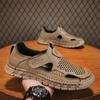 Fashion Classic Leathe Summer Casual Shoes Business Men's Hollow Out Sandals Quick Dry Wading Aqua Shoes Breathable Male Beach Sneakers