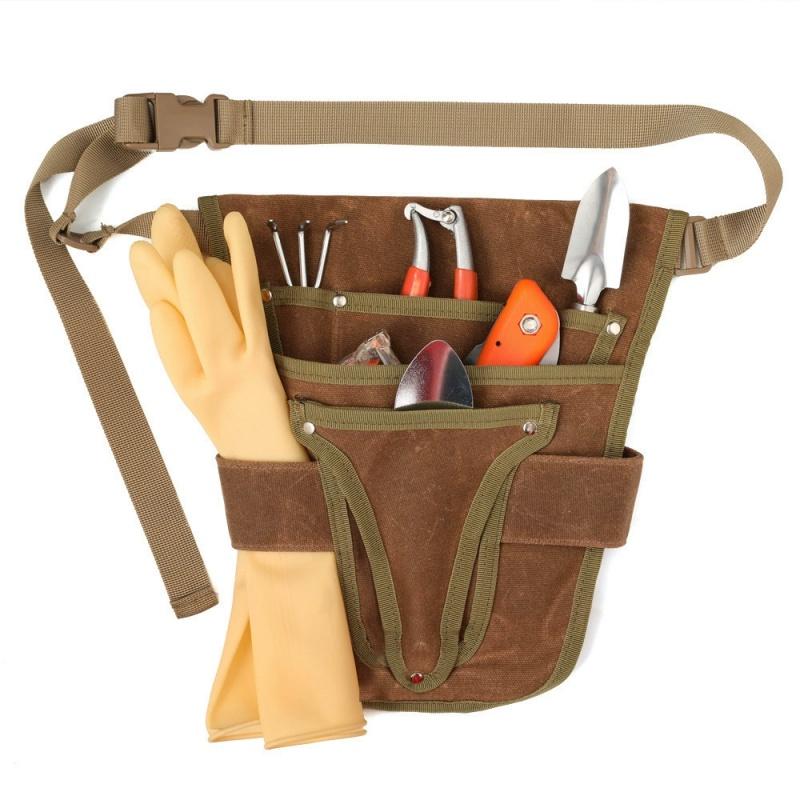 Multifunctional Gardening Tool Belt Bag - Canvas Tool Bag, Portable, Durable, Unisex, Multi-Pocket Storage Tool Waist Bag