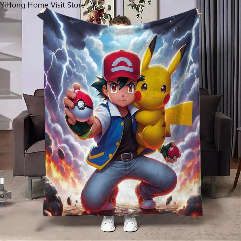 Charizard Pokemon Japan Cartoon Flannel Blanket Fluffy Children and Adults Sofa Plush Bedspread Throw Lunch Blanket for Sofa Bed