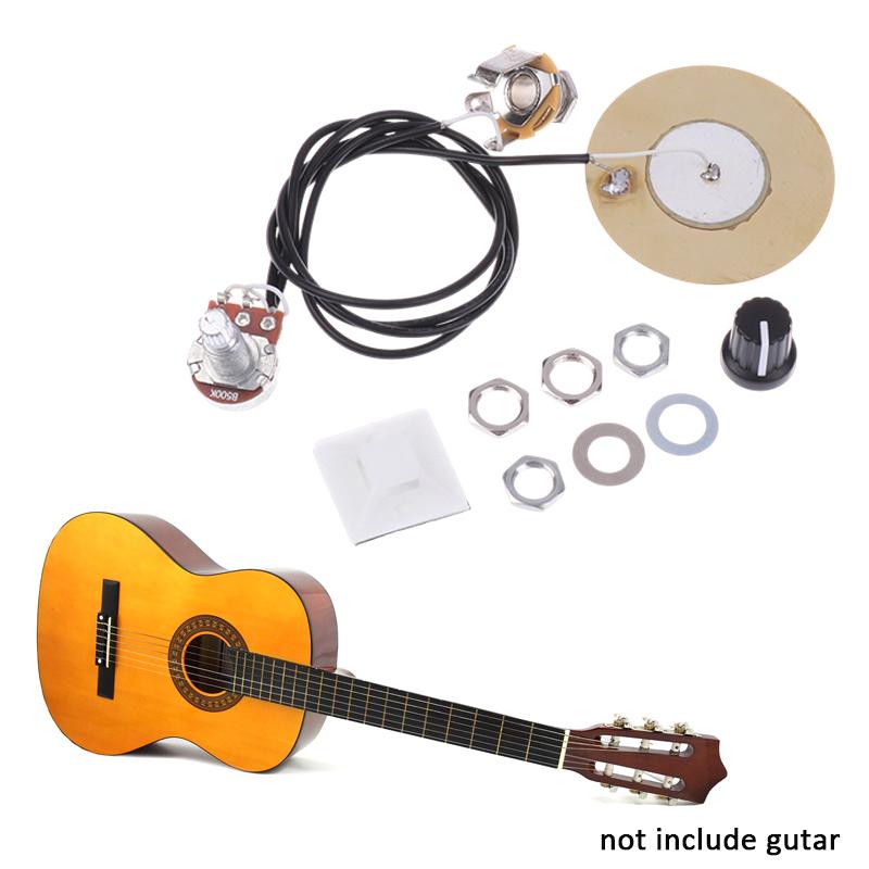 Metal Pickup Piezo Contact Microphone Transducer Prewired Amplifier Pickups For Guitar Violin Banjo Replacement Parts