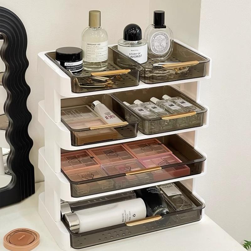 Cosmetic Organizer Makeup Storage Box Desktop Office Multi-function Organizing Box Table Clear Drawer Multi-layers Storage Racks