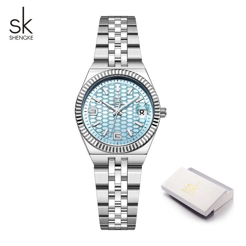 SHENGKE Fashion Design Ladies Watches Top Luxury Women's Quartz Wristwatches Best Gifts Clock for Wife,Family,Friend