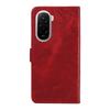 For Xiaomi Poco M7 4G (169mm) Leather Case Geometric Line Design Wallet Phone Cover with Wrist Strap