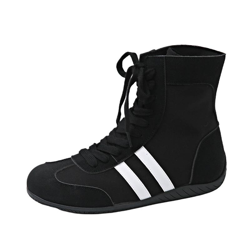 Flat-bottomed high-top shoes women's 2025 spring and summer new versatile casual shoes lace-up short boots thin boots