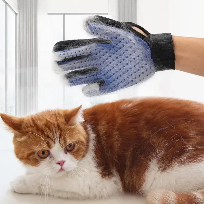 Pet Grooming Glove for Dogs  Cats – Hair Remover  Deshedding Massage Glove