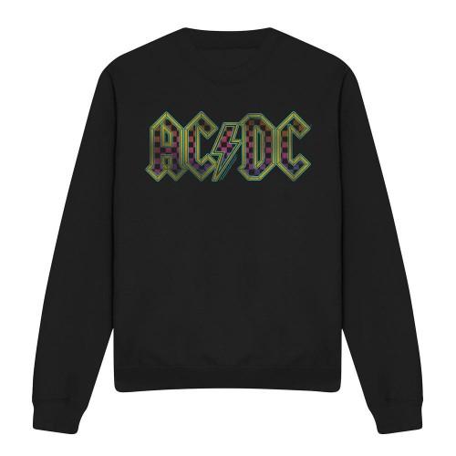 AC/DC Unisex Adult Checkerboard Gradient Logo Sweatshirt