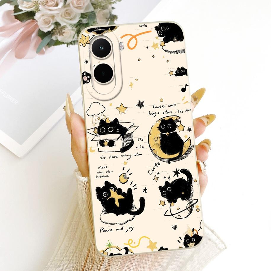 For Xiaomi Poco M7 4G Case Simple Bowknot Cartoon Cat Rabbit Soft Silicone Back Cover For Xiaomi Poco M7 Plus M7Plus PocoM7 Capa